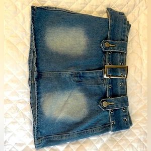 Denim mini skirt